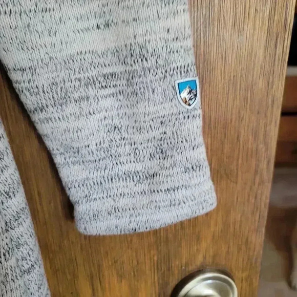 Kuhl Sweater Womens Small Cream Alaska Long Full Zip Pockets Travel Grey - Picture 6 of 13